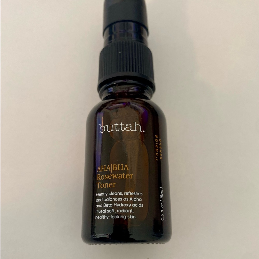 Buttah. Skin AHA/BHA Rosewater Toner Sample / Travel Size 15mL BRAND NEW!